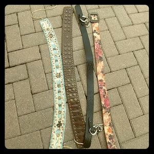 Mixed leather belts